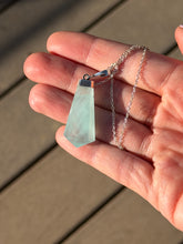 Load image into Gallery viewer, Aquamarine Necklace 18” Chain