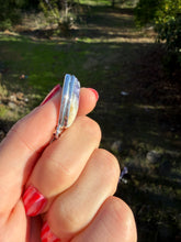 Load image into Gallery viewer, Morado Opal Triange Sterling Silver Necklace 18” Chain