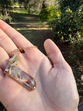 Load image into Gallery viewer, Phantom Lodolite Swirl Lens w Gold 18” Chain