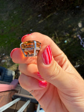 Load image into Gallery viewer, Citrine Large Circle 18” Sterling Silver Necklace