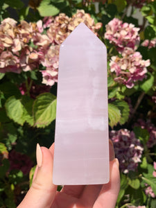 Pink Mangano Calcite Tower