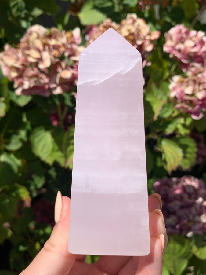 Pink Mangano Calcite Tower**