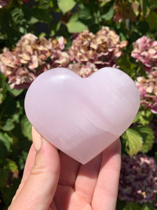 Pink Mangano Calcite Heart