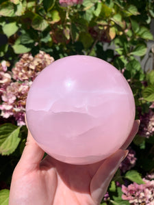Pink Mangano Calcite Sphere