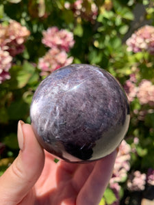 Gem Lepidolite Sphere