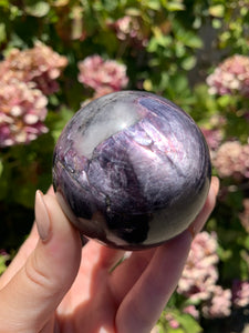 Gem Lepidolite Sphere