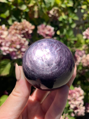 Gem Lepidolite Sphere