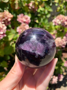 Gem Lepidolite Sphere