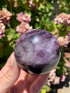 Gem Lepidolite Sphere