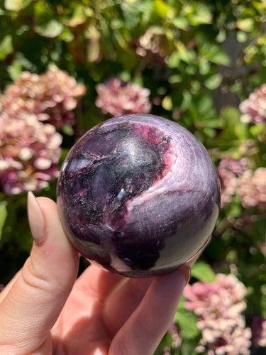 Gem Lepidolite Sphere