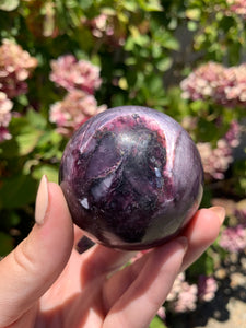 Gem Lepidolite Sphere