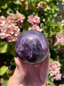 Gem Lepidolite Sphere