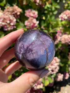 Gem Lepidolite Sphere