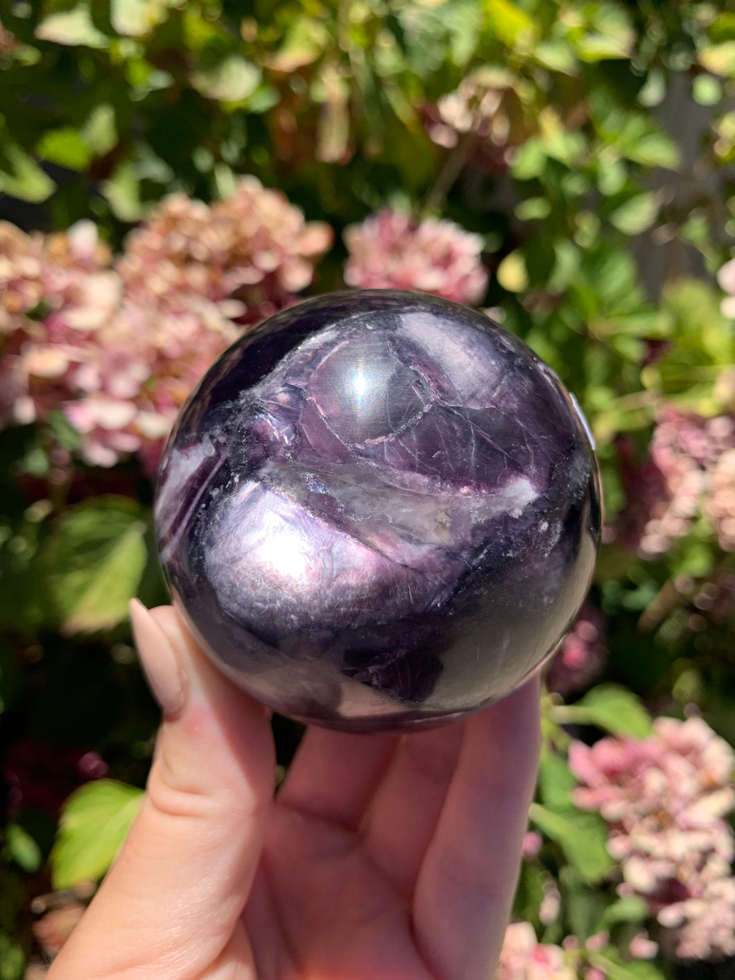 Gem Lepidolite Sphere
