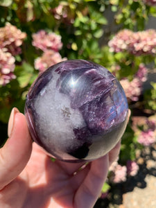 Gem Lepidolite Sphere