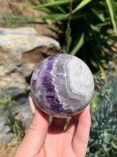 Load image into Gallery viewer, Chevron Amethyst Sphere