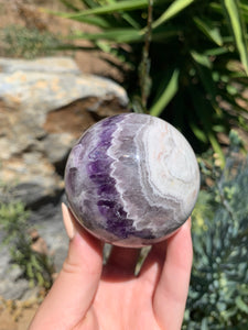Chevron Amethyst Sphere