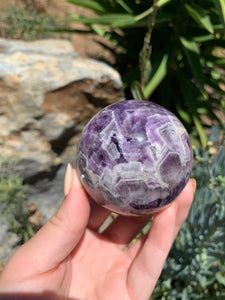 Chevron Amethyst Sphere