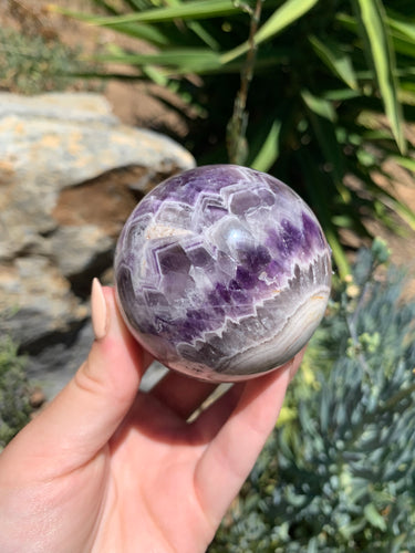 Chevron Amethyst Sphere