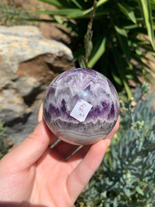 Chevron Amethyst Sphere