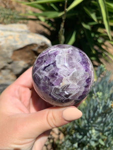 Chevron Amethyst Sphere