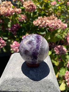 Chevron Amethyst Sphere