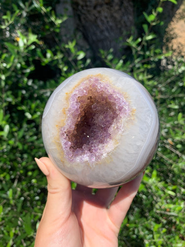 Amethyst Agate Sphere