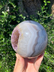 Amethyst Agate Sphere