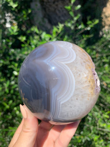 Amethyst Agate Sphere