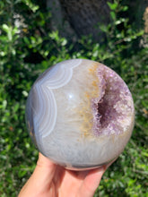 Load image into Gallery viewer, Amethyst Agate Sphere