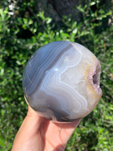 Amethyst Agate Sphere