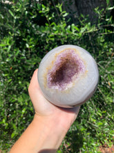 Load image into Gallery viewer, Amethyst Agate Sphere