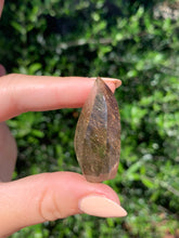 Load image into Gallery viewer, Copper Rutilated Smoky Quartz Swirl Carving