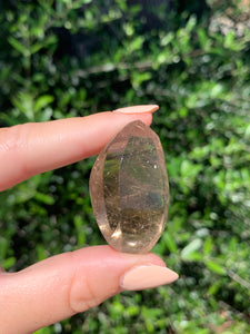 Copper Rutilated Smoky Quartz Swirl Carving