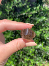 Load image into Gallery viewer, Copper Rutilated Smoky Quartz Swirl Carving