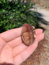 Load image into Gallery viewer, Copper Rutilated Smoky Quartz Swirl Carving