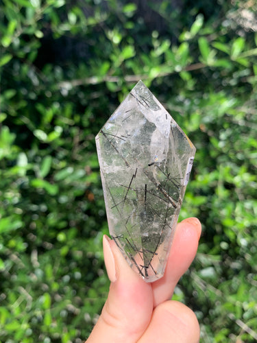 Black Tourmaline Double Terminated Quartz