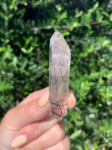 Black Tourmaline Double Terminated Quartz