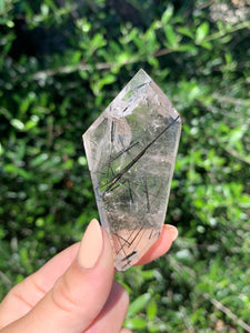 Black Tourmaline Double Terminated Quartz