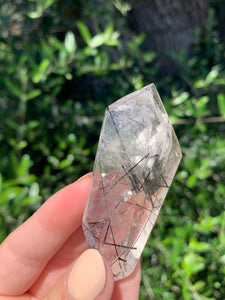 Black Tourmaline Double Terminated Quartz