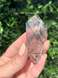 Black Tourmaline Double Terminated Quartz