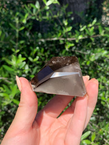 Smokey Quartz Geometric with Phantom Lodolite