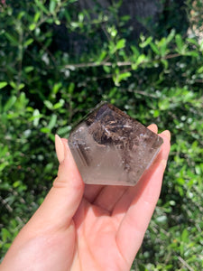Smokey Quartz Geometric with Phantom Lodolite