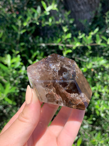 Smokey Quartz Geometric with Phantom Lodolite