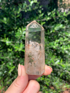 Smokey Quartz Tower with Hematoid inclusions and Phantoms