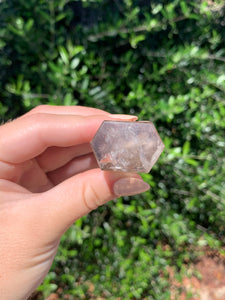 Smokey Quartz Tower with Hematoid inclusions and Phantoms