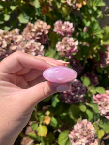 Pink Aragonite Palm Stone