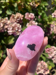 Pink Aragonite Palm Stone