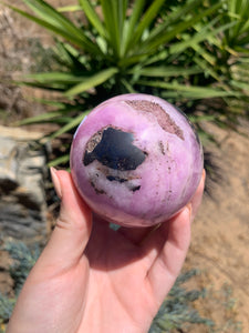 Pink Aragonite Sphere