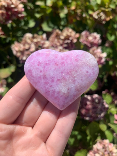 Pink Aragonite Heart